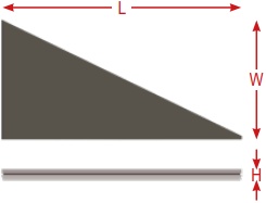Trojuholníkova Doska 26,7° Ľavá