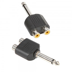 7548 - Y-Adaptér 2 x 6,3 mm mono Jack samica na 6,3 mm mono Jack 