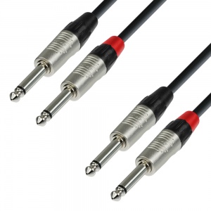 K4 TPP 0300 - Audio Cable REAN 2 x 6.3 mm Jack mono to 2 x 6.3 mm Jack m