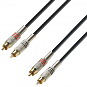 3 STAR TCC 0300 - Audio kábel 2 x RCA samec na 2 x RCA samec 3 m
