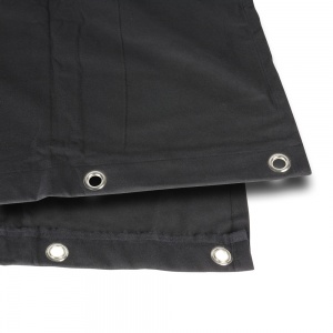 0152 X 93 - Blackout cloth B1 black with burnished Grommets hemmed