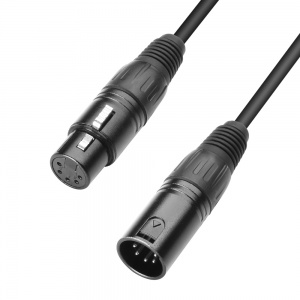 3 STAR DGH 0050 - DMX Cable XLR male 5-pin to XLR female 5-pin 0.5 m