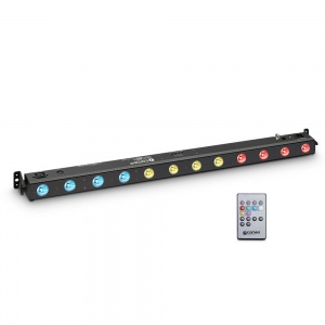 TRIBAR 200 IR - 12 x 3 W TRI LED Bar v čiernom kryte s diaľkovým ovládaním