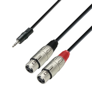 3 STAR YWFF 0600  - Y-Cable | Adam Hall® 2 XLR Female x Minijack | 6 m 