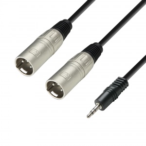 3 STAR YWMM 0600  - Y-Cable | Adam Hall® 2 XLR Male x Minijack | 6 m 