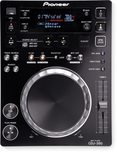 CDJ-350 - Kompaktný DJ multi prehrávač s diskovou jednotkou (čierny)